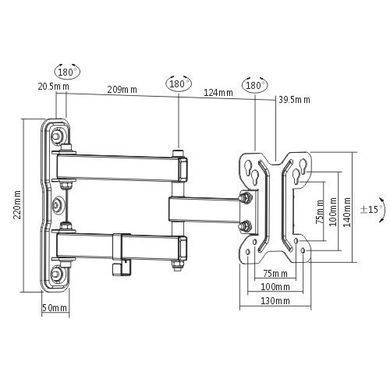 Кронштейн для ТВ Brateck LDA11-113