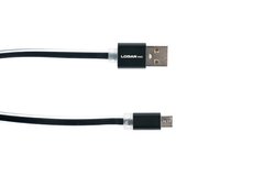 Кабель Logan USB-A 2.0 - microUSB 1м Black (EL117-010BK)