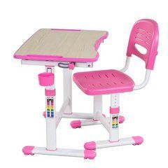 Парта со стульчиком FunDesk Piccolino II Pink, Парта и стул, 66,4 см, 47,4 см, 664 x 474 x 540 - 760 мм