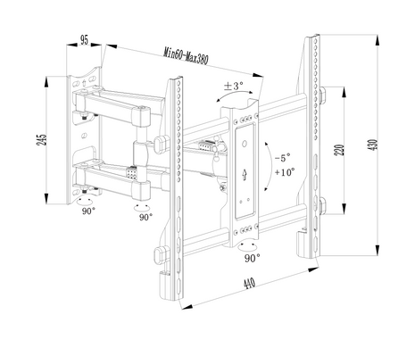 Кронштейн для ТВ Charmount CT-WPLB-T400