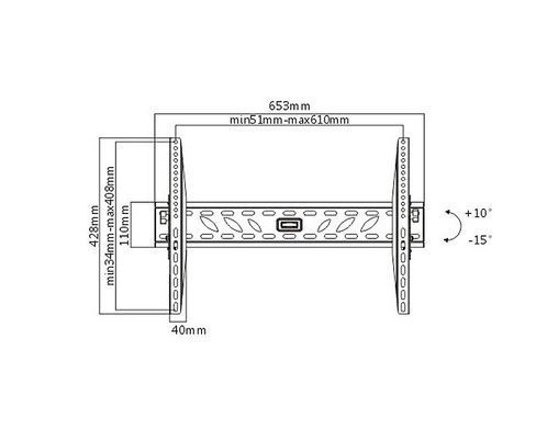 Кронштейн для ТВ Brateck LP09-46T