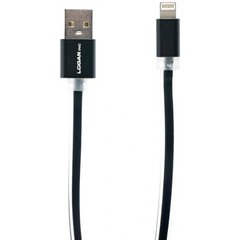 Кабель синхронізації Logan Apple Lightning - USB 1м Black (EL118-010BK)