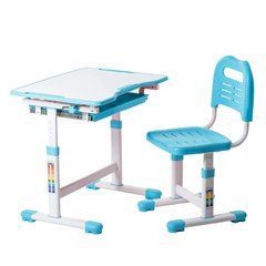 Парта со стульчиком FunDesk Sole Blue, Парта и стул, 70 см, 50 см, 700 x 500 x 510 - 760 мм
