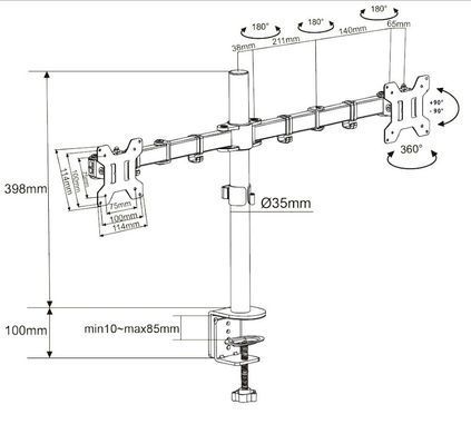 Крепление для монитора Sector MB-02