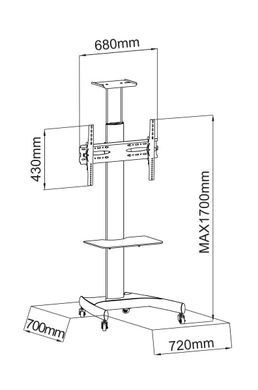 Презентаційна стійка для ТВ Charmount CT-FTVS-T9