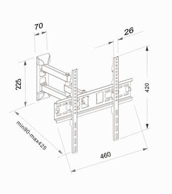 Кронштейн для ТВ Charmount CT-WPLB-T444