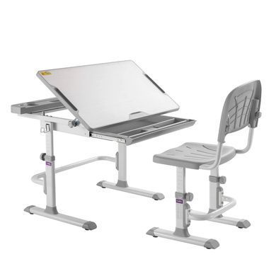 Парта со стульчиком Cubby Disa Grey, Парта и стул, 82,7 см, 58,4 см, 827 x 584 x 527 - 746 мм