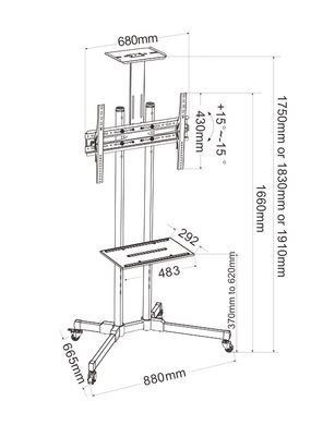 Презентационная стойка для ТВ Charmount CT-FTVS-T13