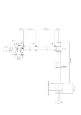 Настольный крепеж для монитора Charmount CT-LCD-DS1702