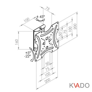 Кронштейн для телевизора КВАДО К-40