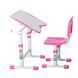 Парта со стульчиком FunDesk Sole ll Pink, Парта и стул, 70 см, 50 см, 700 x 500 x 510 - 760 мм