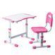 Парта со стульчиком FunDesk Sole ll Pink, Парта и стул, 70 см, 50 см, 700 x 500 x 510 - 760 мм