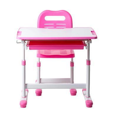 Парта со стульчиком FunDesk Sole Pink, Парта и стул, 70 см, 50 см, 700 x 500 x 510 - 760 мм