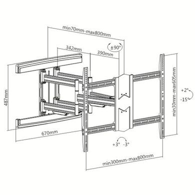 Крепление для ТВ iTech PTRB80