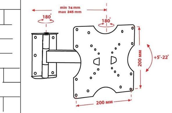 Кронштейн для ТВ Arthouse ART-410 білий