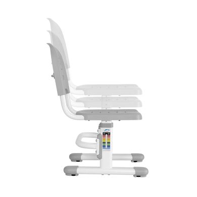Парта со стульчиком FunDesk Sorriso Grey, Парта и стул, 70,5 см, 54,5 см, 705 x 545 x 540-760 мм