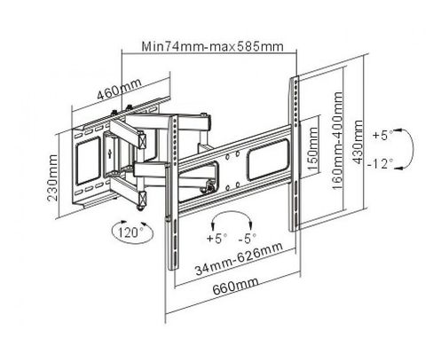 Кронштейн для ТВ iTEch PTRB-8-4