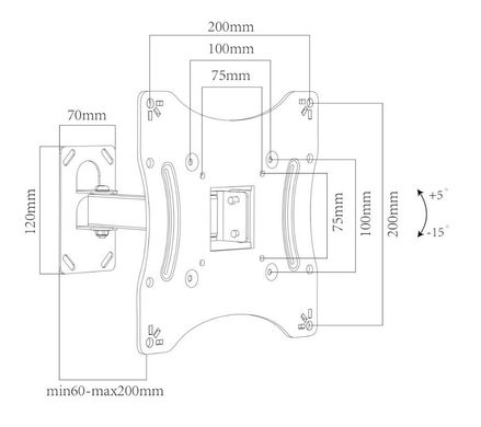 Крепление для ТВ Charmount CT-LCD-T108