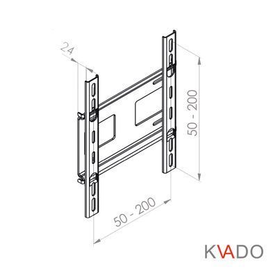 Кронштейн КВАДО К-30. Настенное крепление для телевизора 23 - 43 дюймов