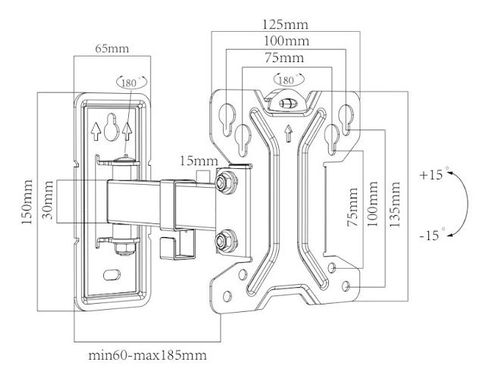 Крепление для ТВ Charmount CT-LCD-T1901