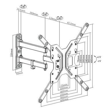 Кронштейн для ТВ iTech PTRB24 New