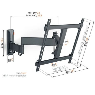 Крепление для ТВ Vogels TVM 3443 Black