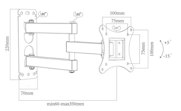 Крепление для ТВ Charmount CT-LCDT108SL