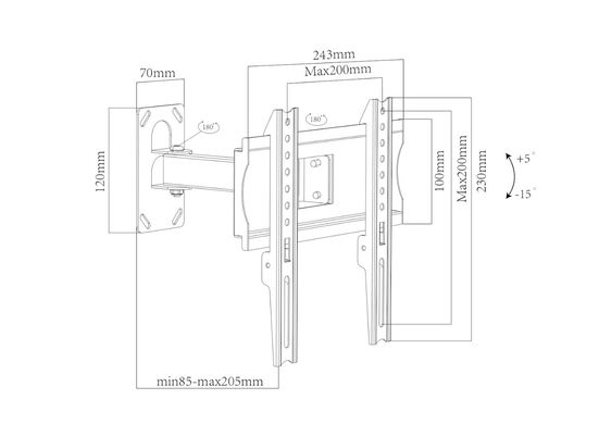 Крепление для ТВ Charmount CT-LCDT109S