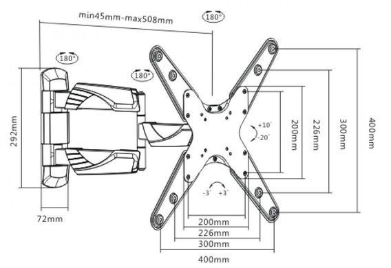 Кронштейн для ТВ iTech LCD45W