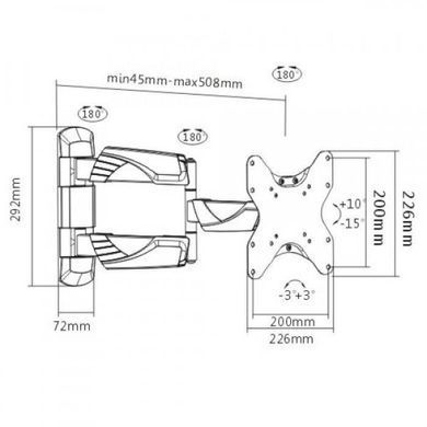 Кронштейн для ТВ iTech LCD45Wsm
