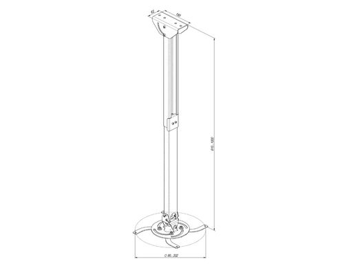 Настенно-потолочный кронштейн для проекторов KSL CMPR-4-100