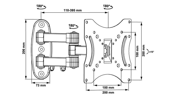 Кронштейн для ТВ Walfix R-356B