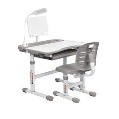 Парта со стульчиком FunDesk Cura Grey, Парта и стул, 66,4 см, 49,3 см, 664 х 493 х 540 - 766 мм