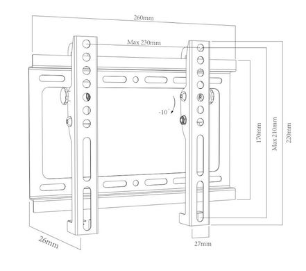 Крепление для ТВ Charmount CT-PLB-E3011