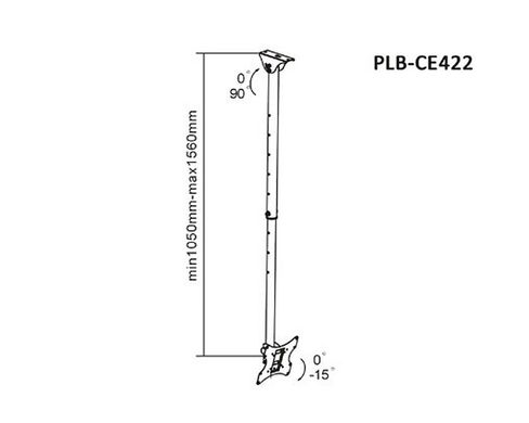 Потолочный кронштейн для ТВ Brateck PLB-CE422B