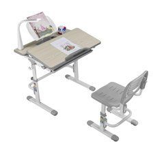 Парта со стульчиком FunDesk Lavoro Grey, Парта и стул, 80 см, 62 см, 800 x 620 x 530 - 790 мм