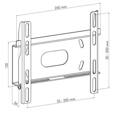 Фиксированный кронштейн для ТВ KSL WM227P