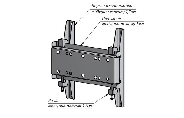 Кріплення для телевізора Sector TV-02T Black