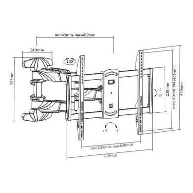 Кронштейн для ТВ Brateck LPA50-466