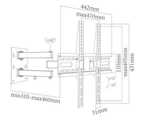 Крепление для ТВ Charmount CT-WPLB-T711