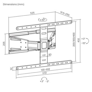 Кронштейн UniBracket Slim64. Ультратонкое крепление для телевизора 43 - 90 дюймов