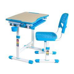 Парта со стульчиком FunDesk Piccolino Blue, Парта и стул, 66,4 см, 47,4 см, 664 x 474 x 540 - 760 мм