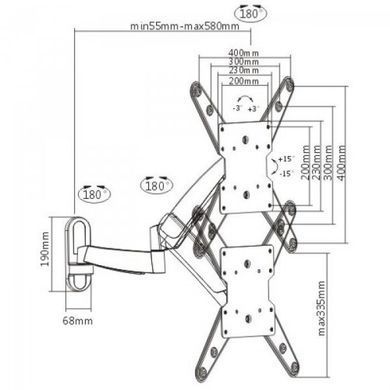 Кронштейн для ТВ Brateck LDA08-442