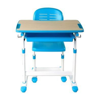 Парта со стульчиком FunDesk Piccolino Blue, Парта и стул, 66,4 см, 47,4 см, 664 x 474 x 540 - 760 мм