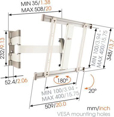 Кронштейн для ТВ Vogels THIN 245 White