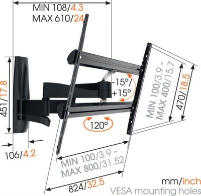 Крепление для ТВ Vogels WALL3450