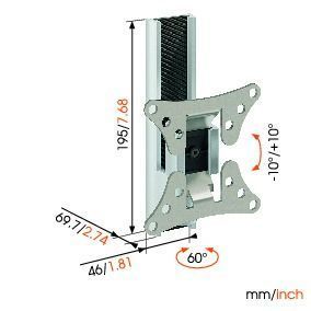 Кронштейн для телевизора Vogels Wall 1020 Silver
