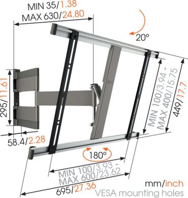 Кронштейн для ТВ Vogels THIN 345