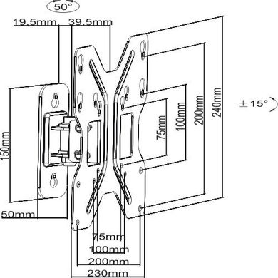 Крепление для ТВ Brateck LDA11-220